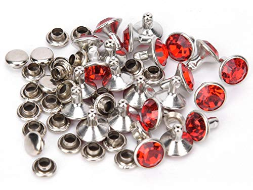 diamant goujons sac vêtements décoration pour cuir artisanat bricolage(#4)50 ensembles 8 MM Rivets cristal Rivet Tools Rivet Tools