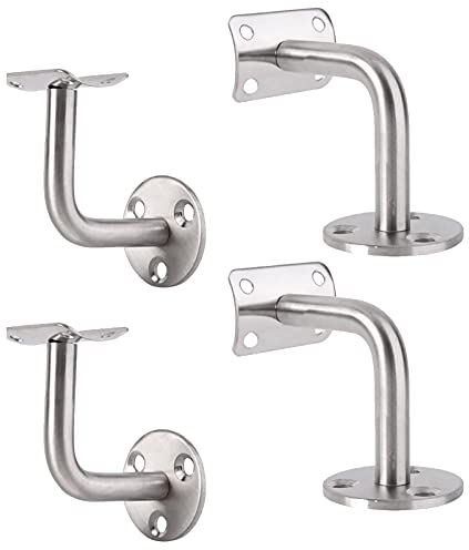 4 Stück Edelstahl-Wandhalterung, Wandhalterung, Wandhalterung, 90 °, für Innenwand, Loft, Handlauf, Treppe, Ständer.