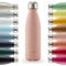 Blumtal® Botella termica Charles - botella agua acero inoxidable 350 ml sin BPA - botellas de agua acero inoxidable aislada - botella acero inoxidable - botella agua termica - color mellow rose/rosa