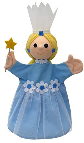 Handpuppe Puppe Handspielpuppe Plüschpuppe Märchenfigur Fee 34 cm, Ideal für Puppentheatre und Rollenspiele, für Kinder Baby Jungen Mädchen