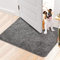 Walensee Indoor Doormat, Front Door Mat for Entrance (90 x 150 cm Grey) Machine Washable Entryway Rug Non Slip Dirt Trapper Door Rugs Absorbent Low Profile Shoes Scraper Inside Floor Mats for Entry