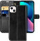 MONASAY Wallet Case for iPhone 14 5G,[Glass Screen Protector Included] [RFID Blocking] Flip Folio Leather Cell Phone Cover with Credit Card Holder，6.1-inch,Black