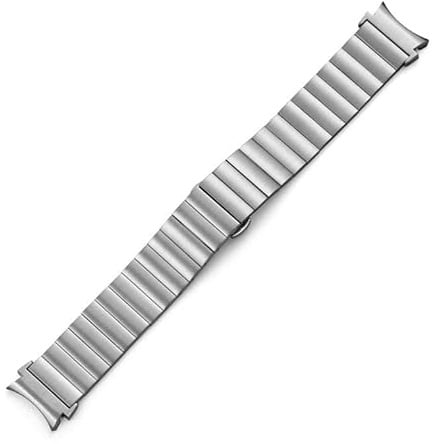 System-S Armband 20 mm aus Metall für Samsung Galaxy Watch 4 Smartwatch in Grau