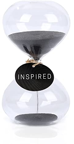Biloba Puff Sanduhr, bunte Sanduhr, Küchentimer – inspiriertes Glas 3 Min/5 Min/30 Min/60 Minuten, für Zuhause, Büro