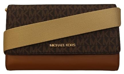 Michael Kors Jet Set Reise-Multifunktionstelefon-Crossbody-Tasche, Braun/Braun