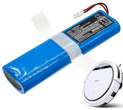 14.4V 2600mAh Ersatz akku kompatibel mit Medion MD13202, MD18500, MD18501, MD18600, MD19510, MD19511 Part No.HJ08, HA15 Staubsauger Robotic Vacuum Battery