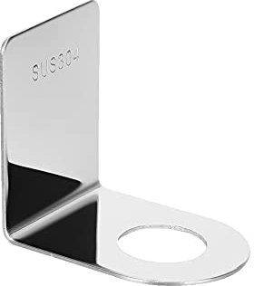 Porte-Bouteille de Gel Douche, 27mm Porte-Bouteille de Savon Adhésif sans Perçage, Porte-Bouteille de Distributeur de Shampoing, Porte-Bouteille de Savon Mural en Acier Inoxydable (Argenté)