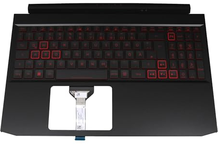 acer 6B.QAMN2.014 Original Tastatur inkl. Topcase DE (deutsch) schwarz/rot/schwarz mit Backlight für Nitro 5 (AN515-56)