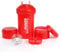 VECH 16oz (500ml) Protein Shaker Bottle with Mixing Ball, Leakproof Gym Shaker Cup for Protein Shakes & Supplements - Includes Detachable Powder Storage & Pill Tray - BPA-Free, Dishwasher Safe（Red）