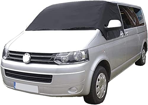 Abdeckung Scheibenabdeckung für T5 600D Luxus Oxford-Tuch Frontscheiben Sonnenschutz, Windschutzscheibenabdeckung 100% Verdunkelnd, Blockiert UV Strahlen für V VV T5 Wohnmobil