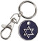 Davidstern Jüdisches Symbol Trolley Token Schlüsselanhänger New Shpe 12 Seiten x 1 Einheit, Schwarz