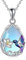 YFN Kolibri Kette 925 Sterling Silber Mondstein Vogel Anhänger Halskette Kolibri Schmuck für Damen Mädchen Kolibri Geschenke für Mutter Tochter