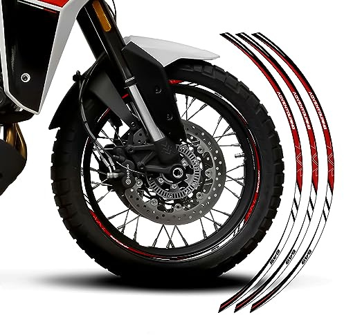 Aufkleber-Set für 2 Felgen, kompatibel mit Motorrad Morini X-Cape CI-044 (Weiß)