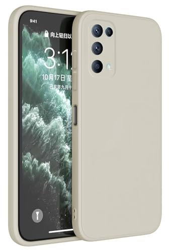 HAFFAN Funda de Silicona TPU Compatible con OPPO Find X3 Lite/OPPO Reno5 5G (6.43), Carcasa Protectora para Teléfono Móvil - Blanco Antiguo