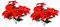 HOMSFOU 2st Künstlicher Blumenstrauß Weihnachtsbaum Blumen Weihnachtsstern Weihnachtsstern Weihnachtsdeko Rote Weihnachtssternstiele Weihnachtsstern Strauß Topf Miniatur Kranz