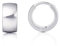 Limerencia Titan Kleine klobige Creolen, 10mm Leichte Breite Nickelfreie G23 Titan Huggie-Ohrringe für Damen (Silber)