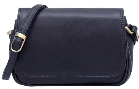 Lloyd Baker Umhängetasche aus echtem Leder, weiche Schultertasche mit verstellbarem Riemen, kompakte Größe mit mehreren Fächern, AMRITSAR, navy, One Size