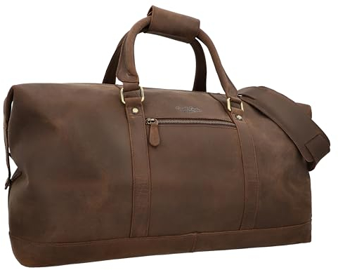 Gusti Reisetasche Leder Herren & Damen I Ruben I Echtleder Weekender Herren Leder braun | 36L Vintage Tasche mit Perfekter Größe für Kurztrips