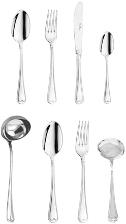 PINTINOX - Komplettes Besteck-Set, 52-teilig, Edelstahl 18/10, Besteck-Set gemischt, Serie Cannes, hergestellt in Italien