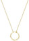 Jenosy 18K Vergoldete Damen Kette Gold Personalisierte Kette Damen Zarte Halskette für Frauen und Mädchen (Rund)
