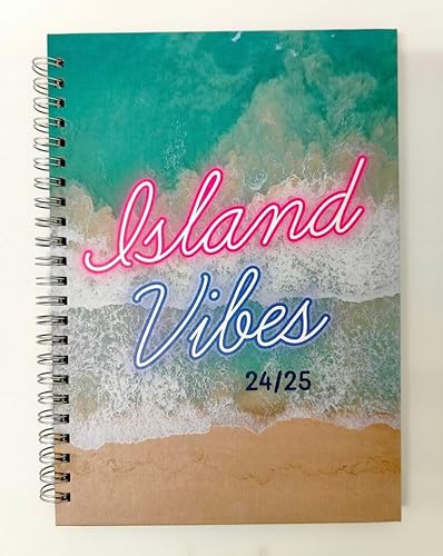 CELINO „Making Your Day“ Akademischer Terminplaner 2024–2025, A5, Wochenansicht, Halbjahresplaner mit Spiralbindung (Island Vibes)