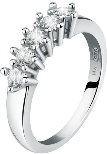CHRIST Damen-Ring 925er Silber, recycelt Zirkonia