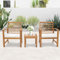 GIANTEX 3 TLG. Gartenmöbel Set Akazienholz, Balkonmöbel Terrassenmöbel Set 2 Personen, Gartengarnitur Lounge Set 2 Stühle mit Holztisch, Garten Sitzgruppe Sitzgarnitur Gartenlounge Set inkl. Kissen