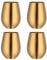 Buyer Star Weingläser aus Edelstahl 304, groß, 480 ml, Weingläser ohne Stiel, 100 % unzerbrechliche und stiellose Metall-Trinkbecher für Zuhause und draußen, spülmaschinenfest, goldfarben, 4 Stück