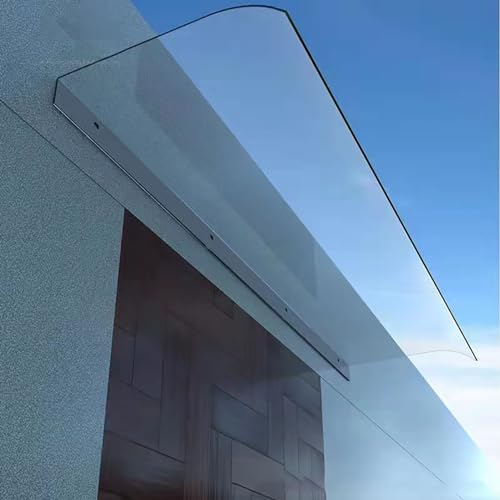 Vordächer, Türvordächer für Sonnen- und Regenschutz im Freien, Haustürvordächer, unsichtbare Fensterbogenvordächer, transparente Polycarbonat-Markisen, Verschiedene Größen (40x170cm/16 x67)