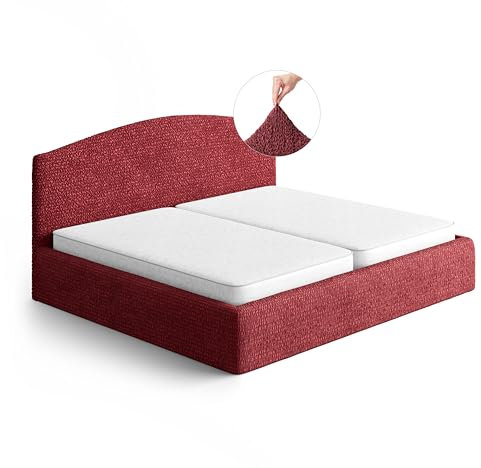 PAULATO Husse für Kingsize-Bett über das Kopfteil und Grundgestell rüberziehen, Husse für Boxspringbetten 180-220cm Mikrofaser, bi-elastisches, kratzfestes und maschinenwaschbares Gewebe Made in Italy