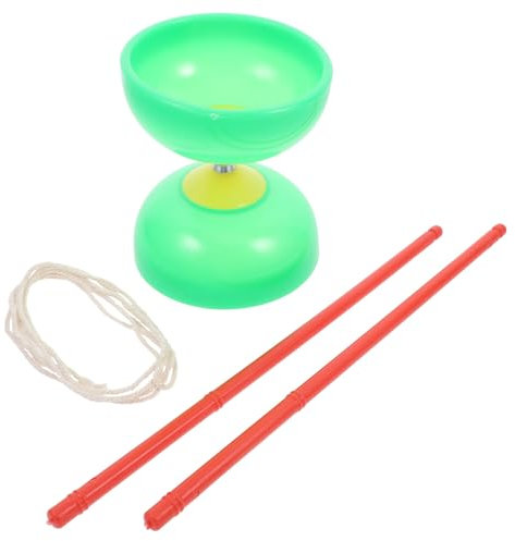 Milisten Diabolo Debutant 1 Ensemble De Diabolo à Triple Roulement Jouet De Jonglage Yoyo Chinois Jouets De Jonglage Colorés Yo-yos avec Bâtons pour Yoyos Sports De Plein Rose