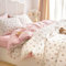 Sedefen Bettwäsche 135x200cm Weiß Rosa Blumen Bettbezug Floral Blätter Pflanzenmuster Wendebettwäsche Set Microfaser Mädchen Bettwaren-Set mit Reißverschluss und Kissenbezug 80x80cm