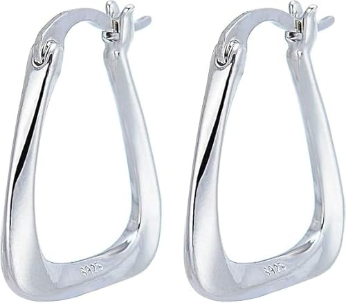 HUGE TOMATO Ohrringe Silber 925 Creolen für Damen S925 Hypoallergene Ohrringe Creolen große Sterling Silber für Damen