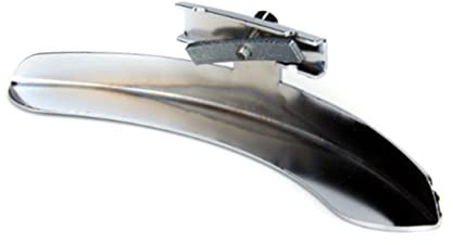 Einbeinige Banjo Armlehne aus Zinklegierung Silber mit Montagebolzen | Spiegelpolierte Oberfläche, für Restaurierung Historischer Banjo Modelle, Inklusive Halter