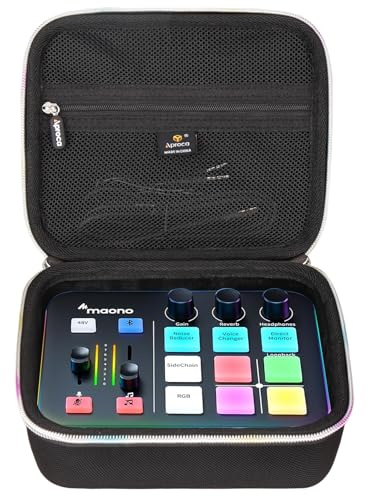 Aproca Hülle kompatibel mit MAONO Gaming Audio Mixer Audio Interface, tragbare Aufbewahrungstasche für Zubehör (nur Hülle)