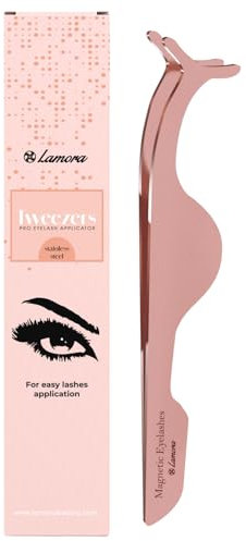 Applicateur d'Extensions de Faux Cils pour une Pose Précise et Sécurisée et un Retrait Facile – Pince à Cils Légère Compatible avec les Cils en Bouquet, en Bande, Individuels et Magnétiques