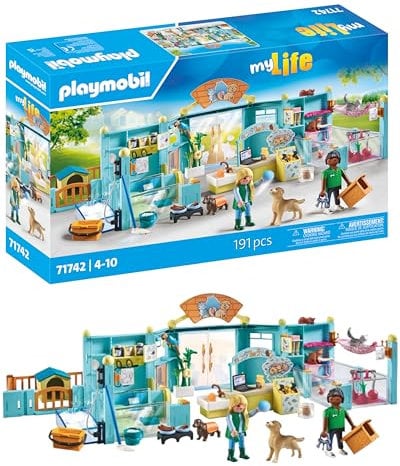 PLAYMOBIL | My Life | Hôtel pour Animaux | Jouet pour Enfants | Set de Figurines d'animaux | Jouet pour Enfants à partir de 4 Ans | 71742