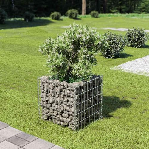 Myheimly Gabionen-Hochbeet Verzinkter Stahl 50×50×50 cm