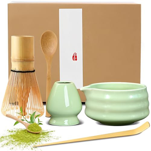 5 pièces Matcha Kit Fouets à Matcha Convient à la Préparation de Thé Matcha pour la Maison, le Bureau et le Salon de Thé Fouet Matcha