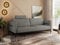 MKS MEBLE 3 Sitzer Sofa mit Schlaffunktion Schlafsofa mit Metallgestell Couch mit Schlaffunktion Bettsofa mit Großer Liegefläche von 200 L × 140 B - Grau Strukture - Salento