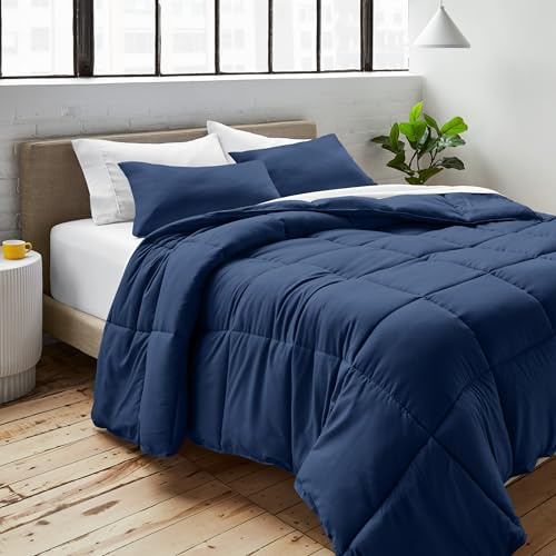 Bare Home Duvet Insert Emperor Size - Premium 1800 Ultra-Soft Duvet Insert - 6.4 TOG - All Season Warmth Quilt - Comforter Set with 2 Pillowcases (Emperor, Dark Blue)