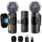 BYbrutek Microfono a spina wireless con quattro modalità di registrazione per cellulare, iPhone, Android e PC - Mini microfono, adatto per registrazioni video, Vlog, TikTok, YouTube, trasmissione live