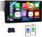 CAMECHO 7 Single Din Car Stereo with Wireless Apple CarPlay Android Auto, HD Touchscreen 1 Din Car Radio with Bluetooth 5.2 FM Radio Mirror Link AUX/TF/USB Head Unit + Steering Wheel Control