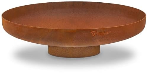 BBQ-Toro Braciere Ø 80 cm | effetto ruggine | Braciere da esterno con gamba di supporto | Braciere in ruggine | Braciere per il giardino, braciere, Garden Fire Pit, Fire Bowl