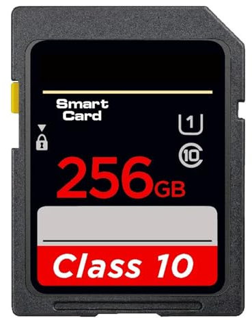 SD Memory Card 256GB - Speed Flash Card For Digital Camera, Camcorder DV - Class 10 Performance