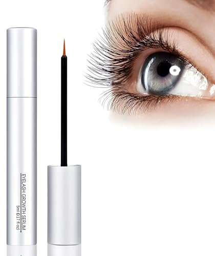 5ML Sérum Crece Pestañas, Suero De PestañAs Potenciador, Crecimiento de pestañas, Alarga, da volumen y fortalece, Llenas y Gruesas, Acondicionador Fortalecedor y Engrosador de Pestañas Largas