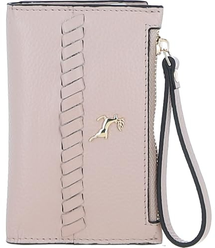 Ashwood Elegant Ladies’ Small Leather Purse – Genuine Leather RFID Wallet, Compact Design with Card Slots, Photo ID Window, Zip Pocket – Stylish Everyday Purse with Gold Hardware: 32056 (Beige)