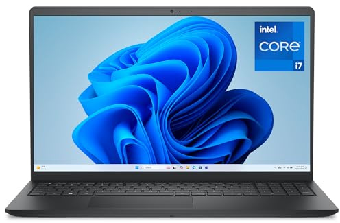 Dell Laptop 15.6 FHD Display, Intel Core i7-1355U, 16 GB DDR4 RAM, 512 GB SSD, Intel UHD Graphics, Windows 11 Home - 4-Cell Battery, 54WHr (Integrated)