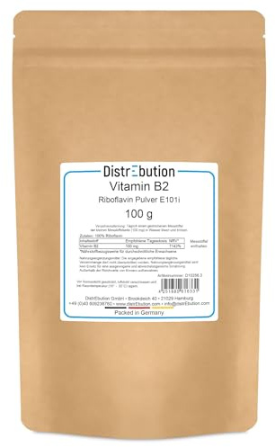 Vitamin B2 Pulver 100g – Reines Riboflavin E101, vegan, ohne Zusätze