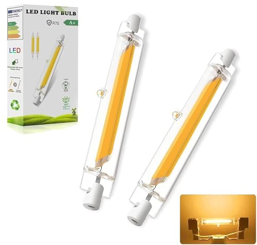 LVLIZHHO R7S LED 118mm Dimmbar, 20W R7S LED Lampen 118mm Ersatz für 200W Halogen Leuchtmittel, Led Stab Warmweiß 3000K 2000LM, Kein Flackern, 360°Abstrahlwinkel, 2PCS